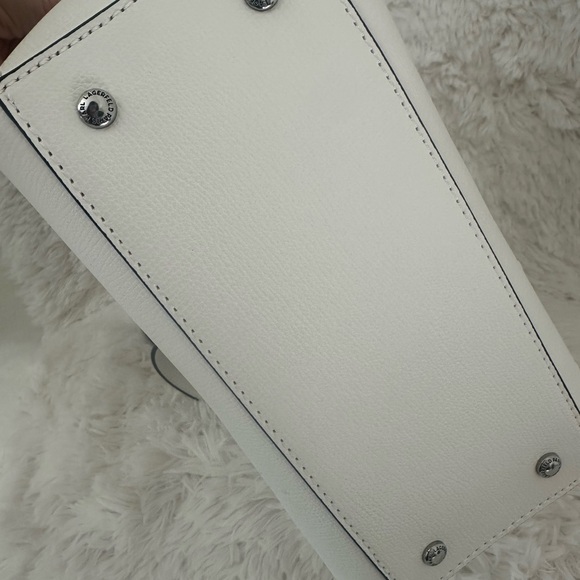 Karl Lagerfeld Winter White Satchel with Floral Details - Picture 5 of 9